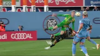 NYCFC Goalkeeper Matt Freese with Massive Collision with Cucho Hernandez Way Outside the Box!