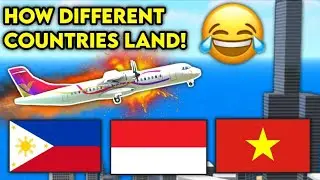 Как приземляются разные страны в TFS ЧАСТЬ 3! 😂 | Турбовинтовой лётный симулятор