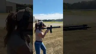 Fellas, can your woman do this with your AR? With a FosTecH Lightweight Stealth Series rifle she can