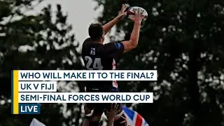 Forces World Cup rugby LIVE | UK v Fiji | International Defence Rugby Competition Semi-Final