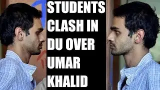 ABVP clashes with AISA outside Ramjas college over Umar Khalid's invite : Watch video