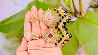 Handmade Earrings | full Tutorial | Jewellery making | world_of_arts_and_craft_by_kajal !