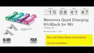 Memorex Quad Charging Kit-Black for Wii Wii Countdown