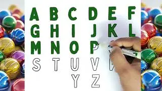 Alphabet, ABC song, ABCD, A to Z, Kids rhymes, collection for writing along dotted lines for toddler