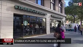 Starbucks plans to close 400 locations