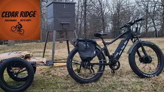 Cedar Ridge Bikes - ebike 100 lb of corn on Quitekat trailer in 2nd gear | KOAM Outdoors Reviews