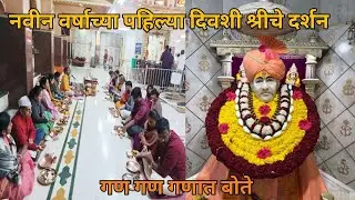 नवीन वर्षाच्या पहिल्या दिवशी श्रींचे दर्शन#ganpatimahamantra#shegaon#sagavipune