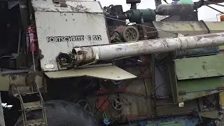 Fortschritt E512 Hodályba való betolása Mtz 82(Turbo) segítségével.