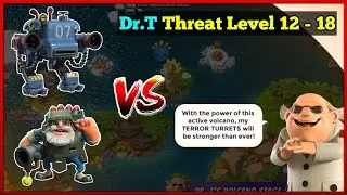 Attacking Dr.T [Threat Level 12 - 18] with Mechs and Bombardiers on Low Level Account | Boom Beach