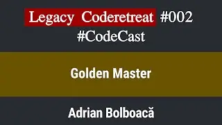 Code Cast: Legacy Coderetreat Episode 2 - Golden Master [Java]