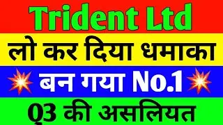 trident ltd q3 result l Trident share latest news | Trident share news | Trident share price target