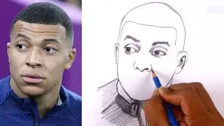 Kylian Mbappe | How to Draw Kylian Mbappe Step by Step | Easy Pencil Sketch #mbappe