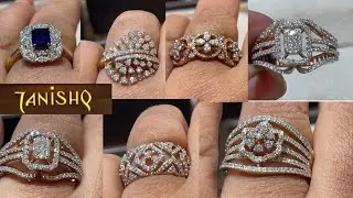 Latest Diamond Rings collection From Tanishq with wt &price| new American Diamonds ring 💍