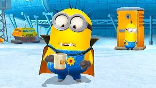 Vampire minion Failed avoid mission in Arctic base map with Snowboard props