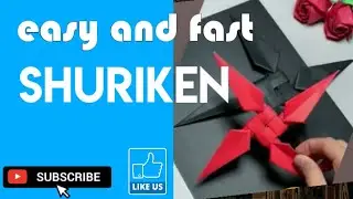 🔴 Shuriken Origami Star | Secret Ninja Weapon || Easy and Fast #origami #easyorigami
