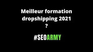 Meilleur formation dropshipping Seo en 2021 !!
