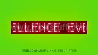Strive for Excellence Everyday Scrolling Red Dot Matrix LED Text Animation on Green Screen Seamless