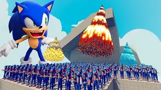 200x SONIC vs 4x EVERY GOD - Totally Accurate Battle Simulator TABS