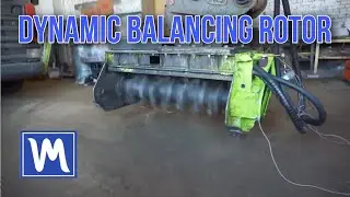 Процесс балансировки ротора мульчера. Краткая версия