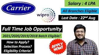 Wipro | Carrier Off Campus 2021/2020/2019 | Latest Jobs For Freshers 🔥🔥