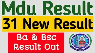 Mdu Ba Result out 2022 | Mdu Bsc result out 2022 | mdu latest result | Mdu Result update