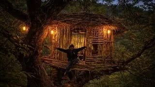 Real Jungle Tree House 🌙 | Bamboo Tree House | Village Life PART 1