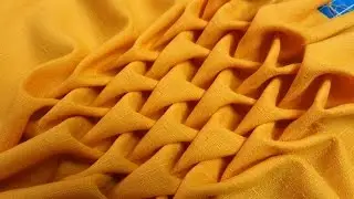 غرز السموك - غرزة المثلث (السهم ) . Arrow Smocking