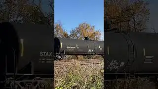 BNSF on a NS ethonal train speeds by!