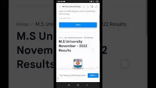 M.S University PG Affiliated Colleges November - 2022 Results