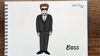 How to draw a BOSS 🤵&zwj;♂ Simple method  - Easy Drawing Videos from Learn 2 Draw