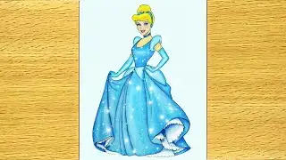 How to draw Disney Princess Cinderella | Step by step easy drawing tutorial for beginners