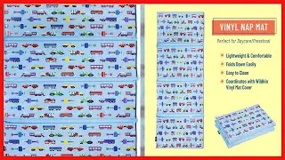 Wildkin Kids Vinyl Nap Mat for Boys & Girls, Measures 44 X 19 X 1 Inches Rest Mat for Kids
