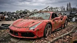 ASMR Car Restoration! Full Restoration of a 2020 Ferrari 488 from Burnt to New