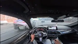 Видео от первого лица: мчусь по пробкам Нью-Йорка на BMW 540i Stage 2+