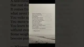 The Weight That Stayed 🖤🥀 #poetry #poetrycommunity #poetrylovers #poetrystatus #poet