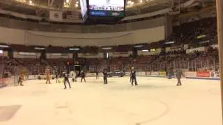 Bobber the Water Safety Dog Plays Hockey Broomball