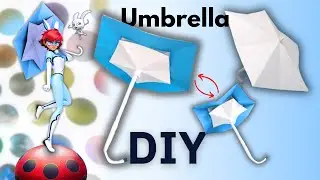 DIY Miraculous Weapon Bunnix Umbrella Gadget | Open & Close Paper Umbrella Tutorial