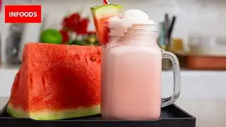 Watermelon Milkshake Recipe | How to Make a Milkshake | Infoods