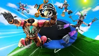 GMOD Trampoline Fails &bull; FNAF Security Breach RUIN &bull; Impressive Ragdolls (Jumps, Ramps)