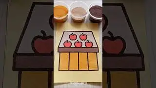 sand painting apple #sandart #apple #shorts #art #satisfying #reels #youtubeshorts #drawing #asmr