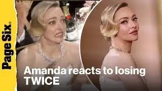 Amanda Seyfried grimaces as she loses Golden Globe to Rose Byrne