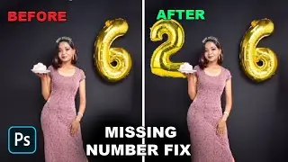 How to fix a missing number in photoshop | Missing object