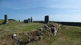 The modern & medieval burial grounds and Chapel remains at Nerabus isle of Islay Argyll Scotland UK