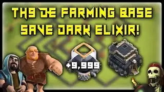 *NEW* ABSOLUTE BEST TH9  DARK ELIXIR FARMING BASE! -  Clash Of Clans Base Build