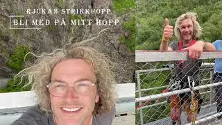 Rjukan strikkhopp 2022. Bungee Jumping Rjukan Norway.