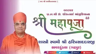 |વલસાડ પ.ભ.શ્રી ડૉ. ધીરુભાઈ માંગુકિયા ના ઘેરે શ્રી મહાપૂજા  શાસ્ત્રી સ્વામી શ્રી હરિપ્રસાદદાસજી   ||