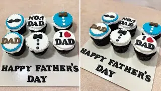 Easy & Simple Father’s Day Cupcake Design that Anybody Can Make at Home