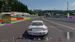 Very close wet race with Porsche 911 GT3 (996) Mobil 1 - Spa Gameplay - Gran Turismo 7