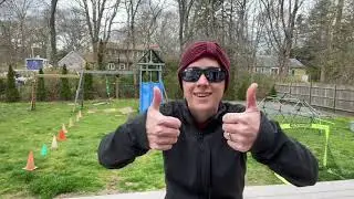Outdoor ninja warrior obstacle course