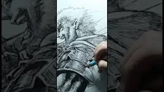 Drawing Guts #berserk #anime #manga #guts #shorts